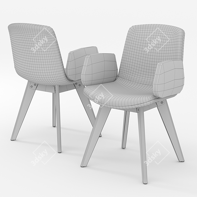 Modern Compact Workstation 3D model image 3