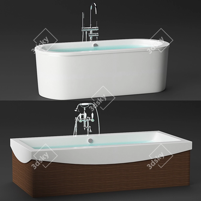 Luxury Bath Set by Villeroy & Boch 3D model image 1