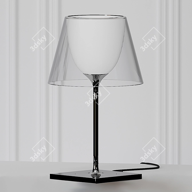 Minimalist Glass Table Lamp by Starck 3D model image 1