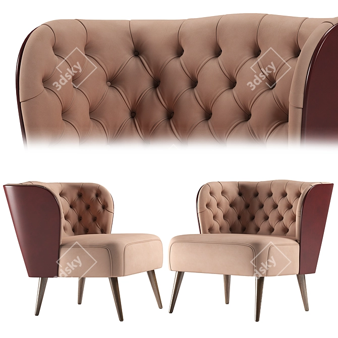 Elegant Lady Matilda Sofa 3D model image 1