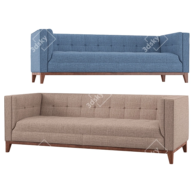 Luxury Comfort: Malin Sofa 3D model image 1