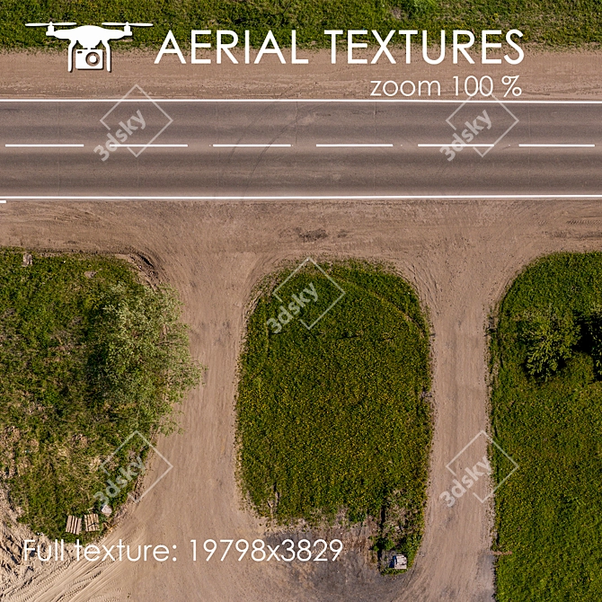 Aerial Road Textures 3D model image 3