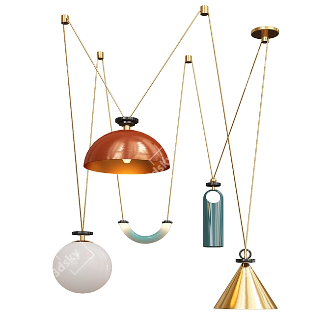 Exclusive Chandelier Collection: Roll Hill's Finest 3D model image 2