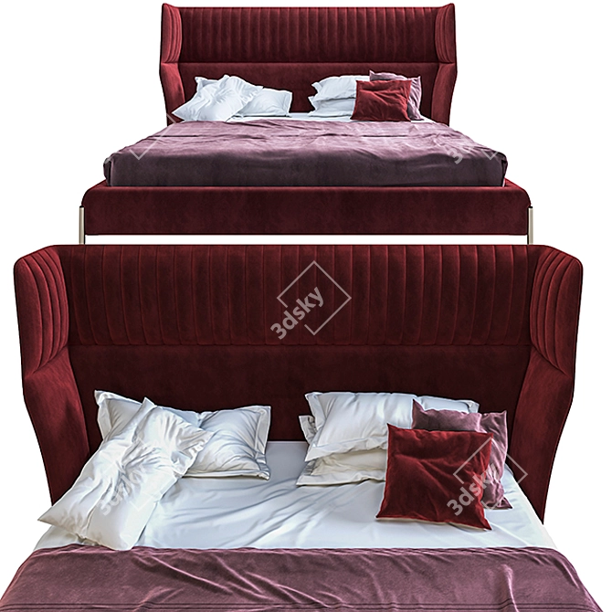 Elegant Dolly Lara Bed 3D model image 2