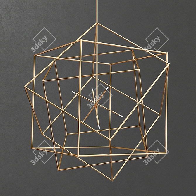 Elegant Geometric Pendant Collection 3D model image 3