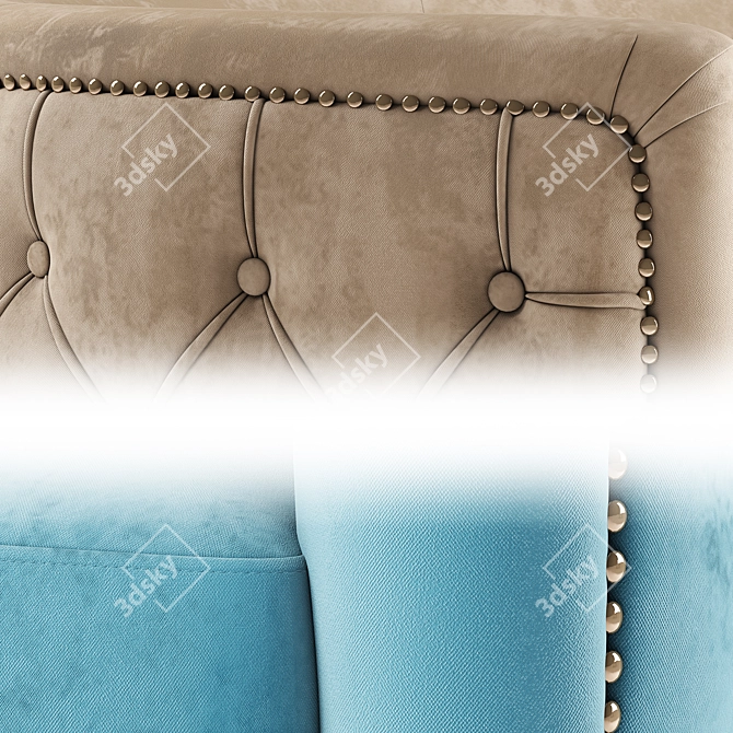Golden Turquoise Garda Decor - Exquisite 48my Wall Art 3D model image 2