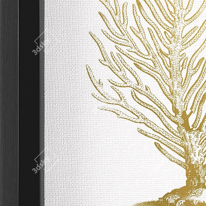 Modern Golden Art Set 3D model image 3