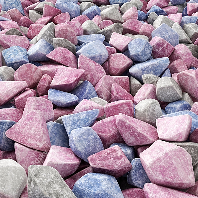 Decorative Stone River 3D model image 1