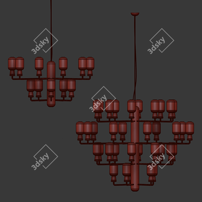 Elegant Normann Copenhagen Amp Chandelier 3D model image 2