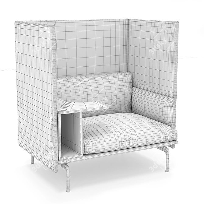Muuto Outline Highback Work Chair 3D model image 3