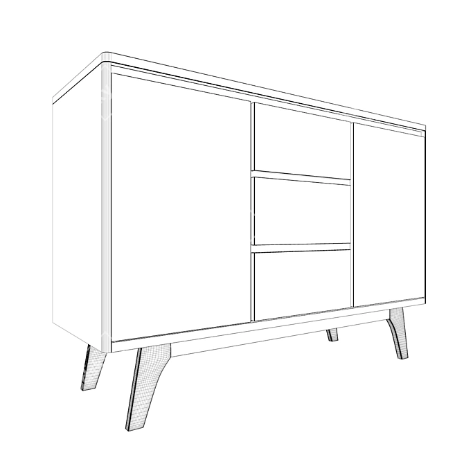 Modern TV Stand | PITTSBURGH 3D model image 3