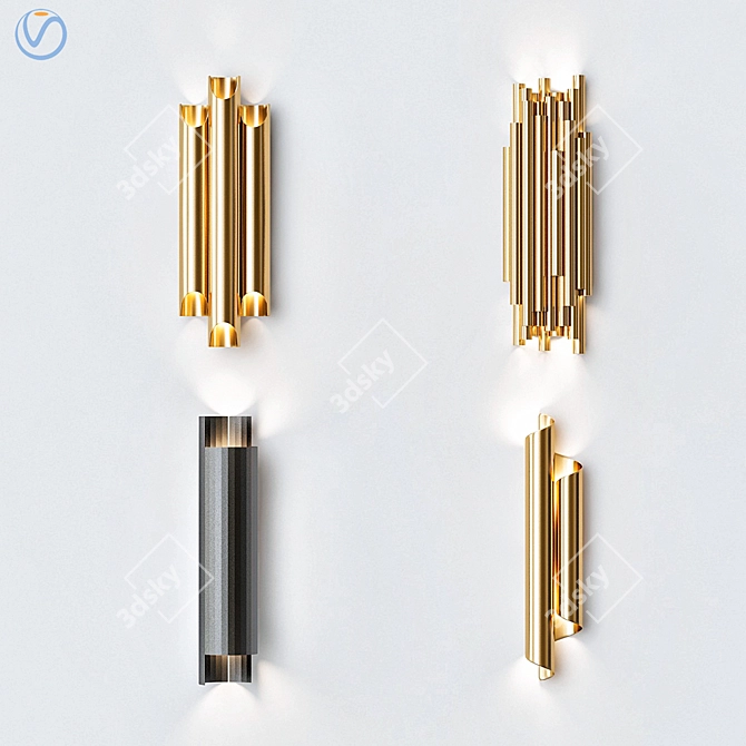 Elegant Eichholtz Wall Light 3D model image 1