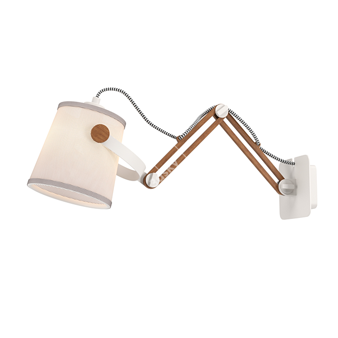 NORDICA 2 Sconce: Stylish Wooden Design 3D model image 1