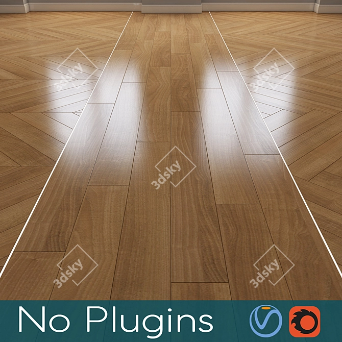 Timeless Classic Oak Floor Panel 3D model image 1