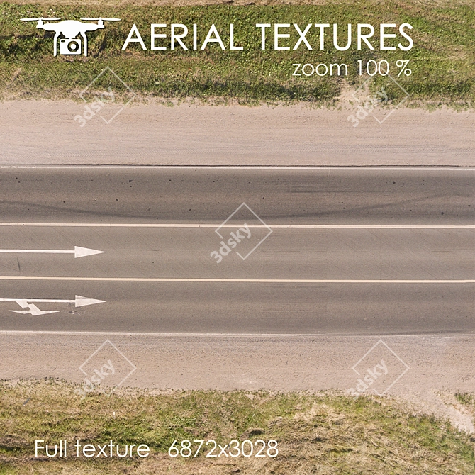 Aerial Road Texture 3D model image 3