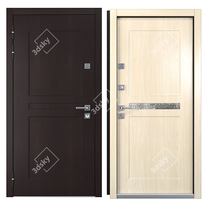 Siena Metal Door: Your Frame Solution 3D model image 3