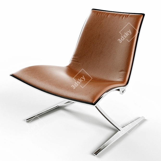 Elegant FK710 Chair with Comfortable Dimensions 3D model image 1