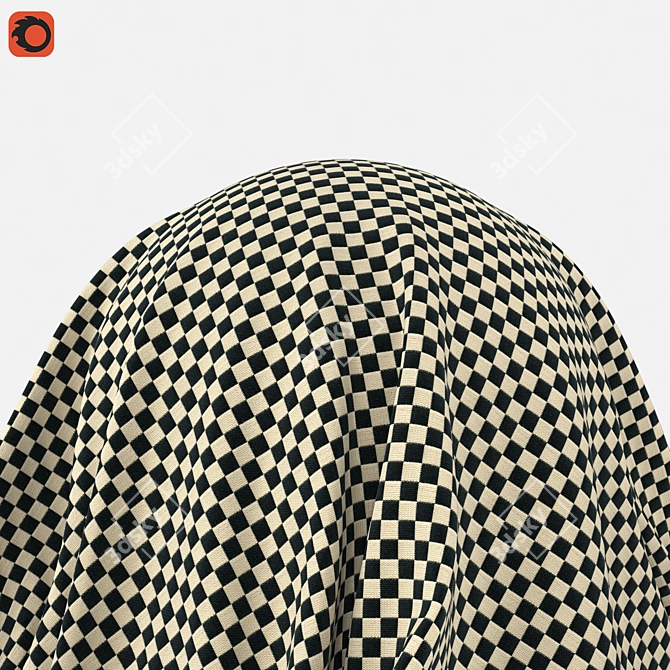 Vitra Checkered Fabric - High Quality Textures 3D model image 1