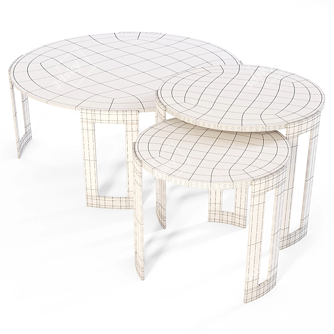 Meroni and Colzani: Corder Coffee Tables 3D model image 2