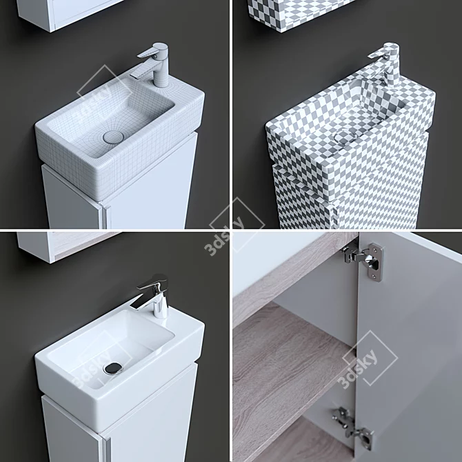 Aquaton Bella Bathroom Set 3D model image 2