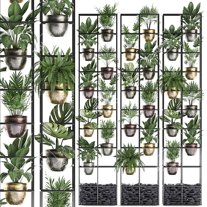 Vertical Garden: Exotic Houseplant Collection 3D model image 1