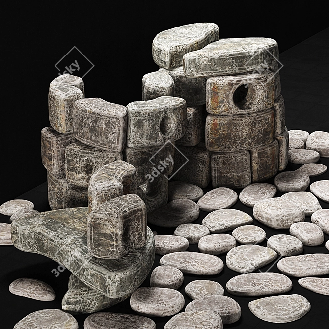 Ancient Stone Dolmen: High-Quality 3D Model 3D model image 2