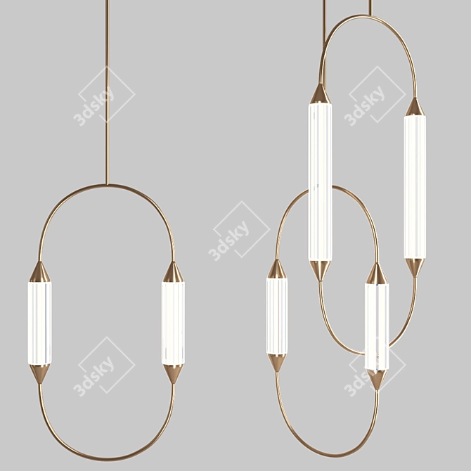 Elegant Cirque Pendant Light 3D model image 2