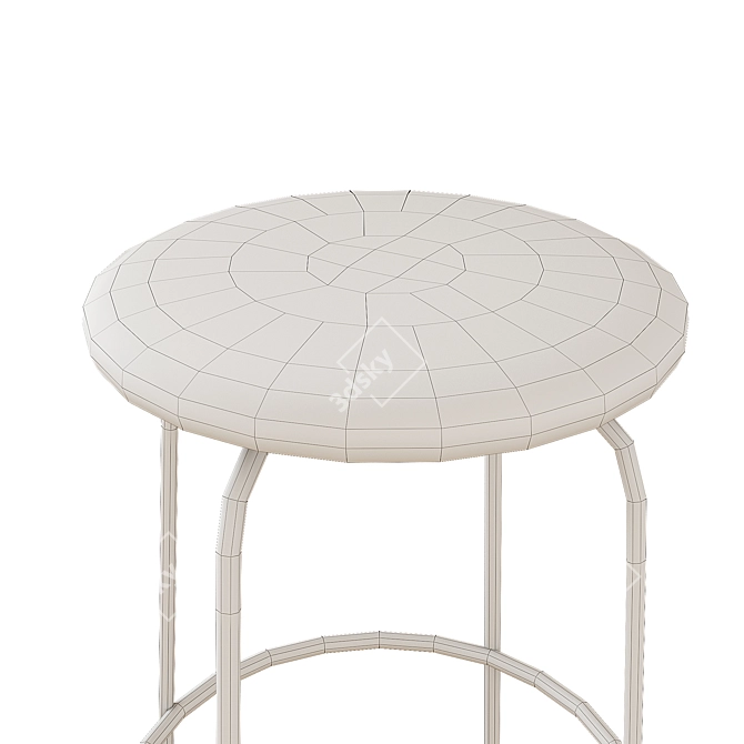 Sleek Afteroom Counter Stool 3D model image 3