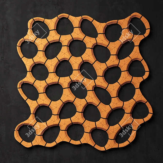 Bionic Oval Panel Tiles 3D model image 3