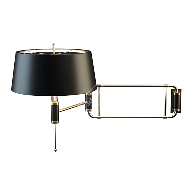 Gilded Miles Wall Lamp 3D model image 1