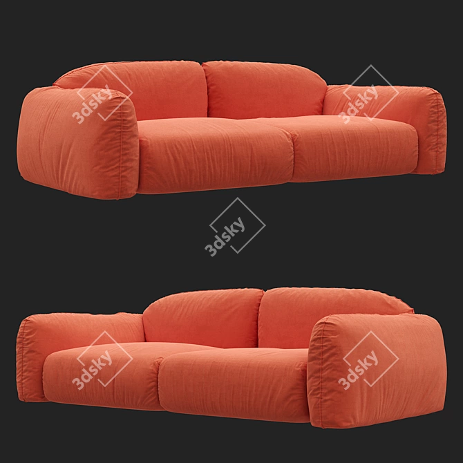 Elegant BUSNELLI Piumotto Sofa 3D model image 1
