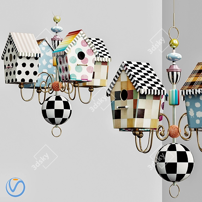 Elegant Mackenzie Chandelier 3D model image 1