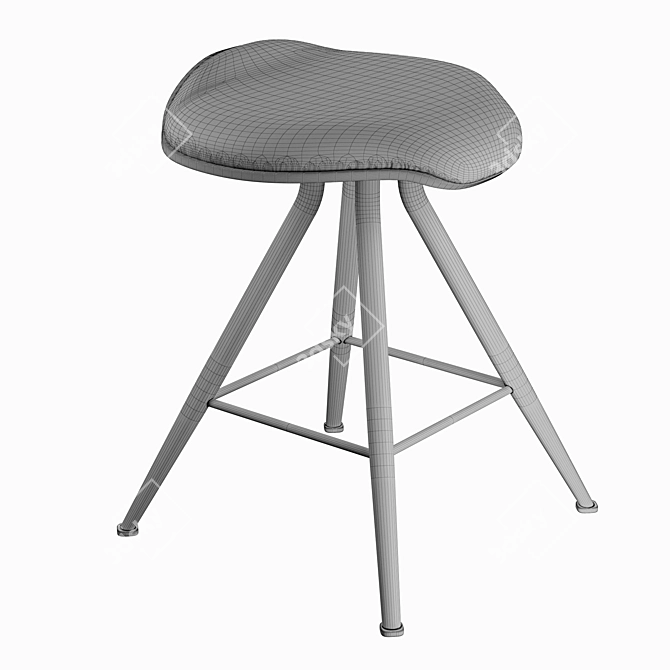 NORR11 Barfly Low Stool: Sleek & Stylish Seating Solution. 3D model image 3