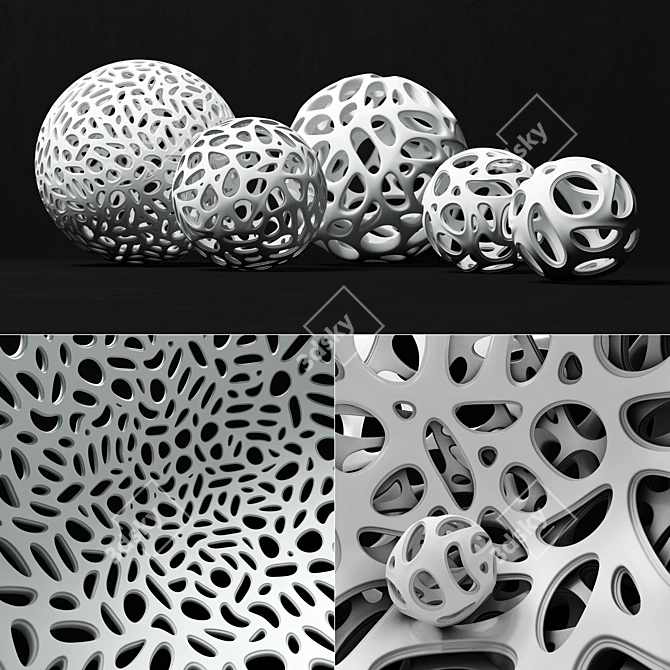 Bionic Spherical Decor 3D model image 1