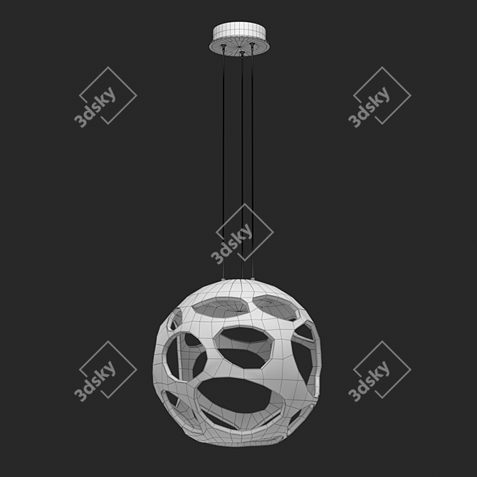 Organic OM Chandelier: Mantra's Elegant Lighting 3D model image 2