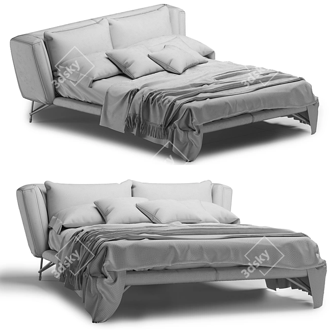 Modern Italian Bed: Lennox by Agnoletto 3D model image 3