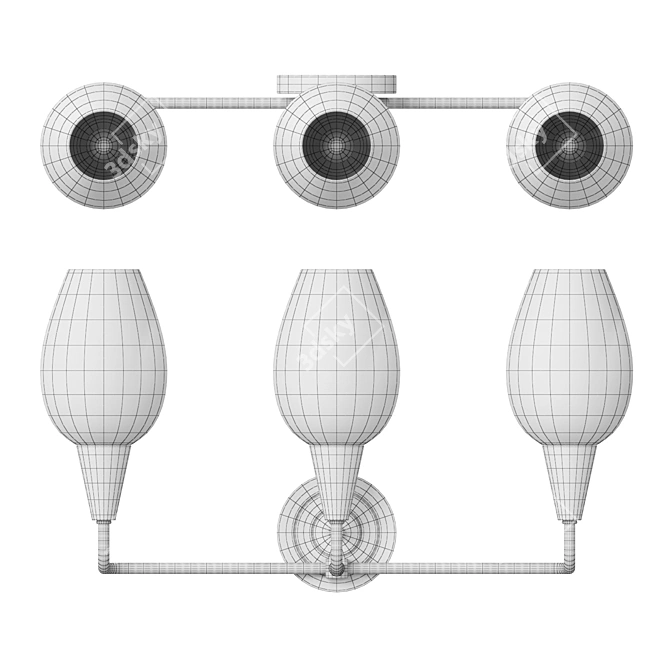 Midcentury Modern Wall Lamp: Lampatron Viola Wall 3D model image 3