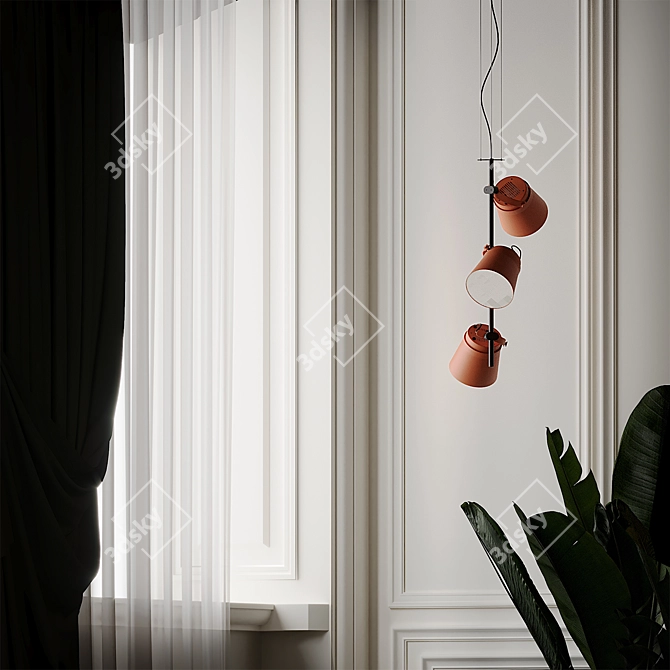 Title: GINZA VERTICAL LED Pendant 3D model image 3