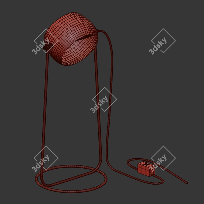 Elegant Illuminated Globe Table Lamp 3D model image 3