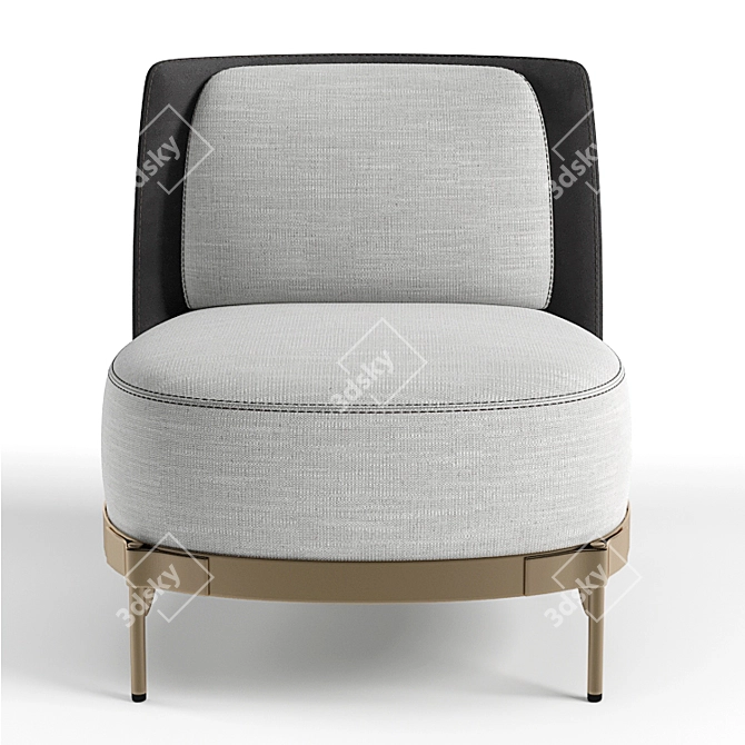 Sleek Tape Minotti Armchair 3D model image 2