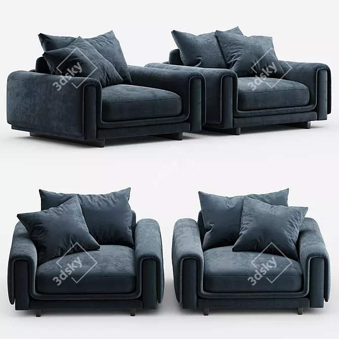 Luxury Bobois Armchair 3D model image 1