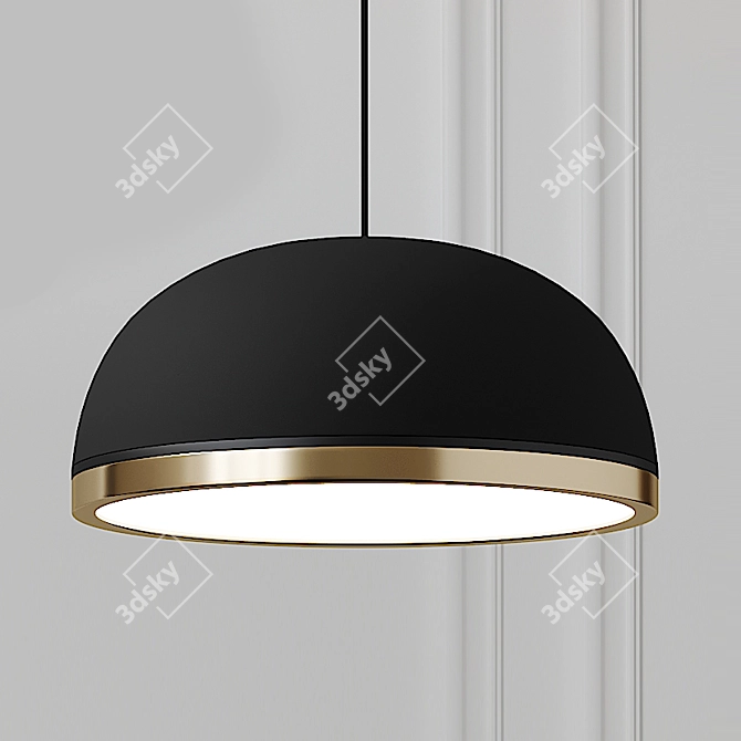 Elegant Pendant Light Set 3D model image 2