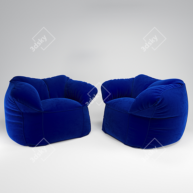 Versatile Frameless Chair 3D model image 3