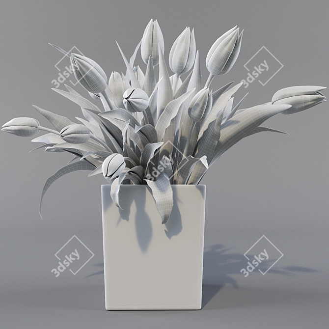 Bloom in Elegance: Tulips 3D model image 2