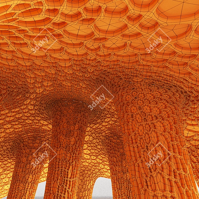 Bionic Checkered Canopy 3D model image 3