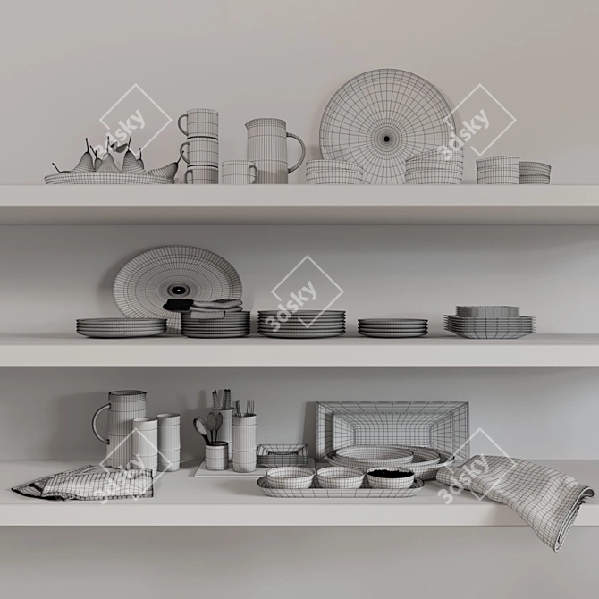 Title: Mason Dinnerware Set: Stylish and Versatile 3D model image 3