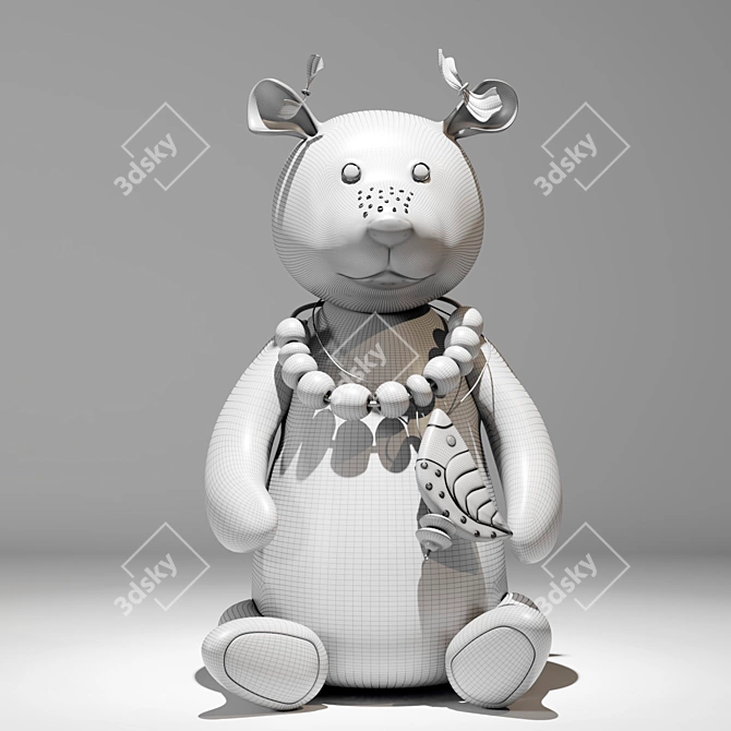 Lion-Bear Soft Toy Blend 3D model image 3