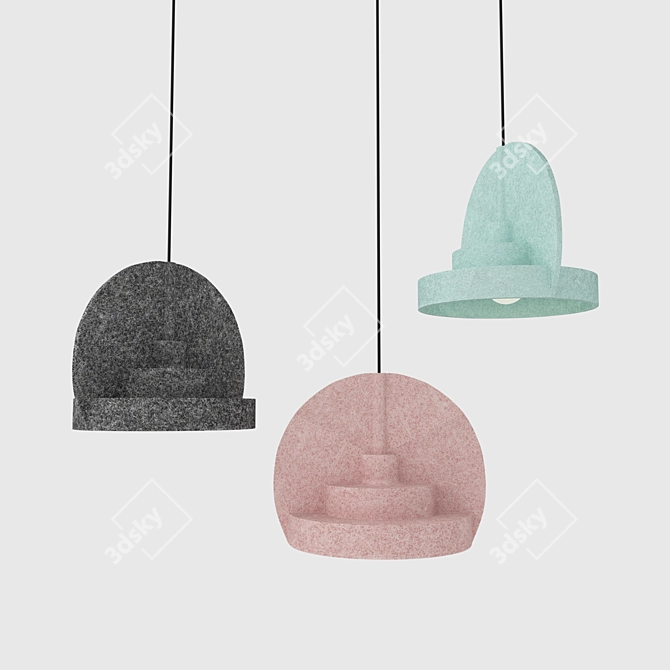 Industrial Felt Pata Lamps 3D model image 1