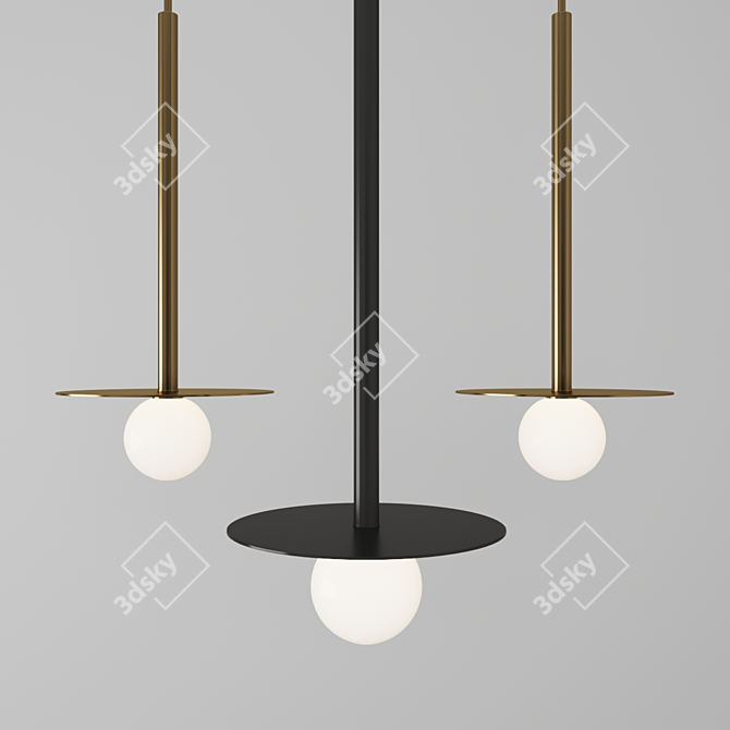Nodes Pendant: Sleek and Elegant Design 3D model image 1