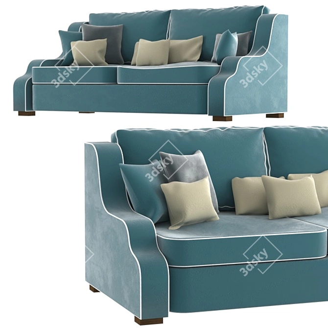 Evald Sherwood Sofa, 2230x970x970mm 3D model image 2